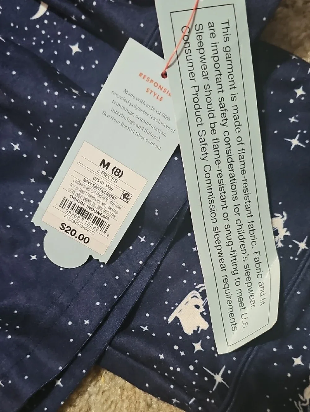Cat & Jack Navy Moon and Stars Pajama Set